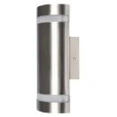 Wall Light Round Up+Down 3000K LED IP67 2 x 3W Stainless Steel