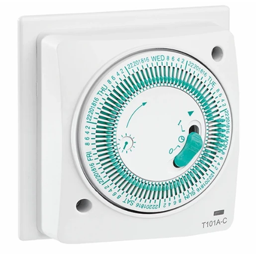 Socket Timer 7Day Mechanical Box Mount 16A