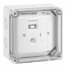 Connection Unit Fused RCD Waterproof 30Ma White