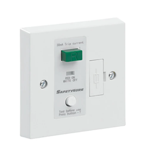 Connection Unit Fused RCD White