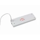 Sensorlux Cabinet Wardrobe Light 180Mm 80Lm 3000K With Dual Ir Hand Wave And Door Sensor Dimmable Rechargeable Battery