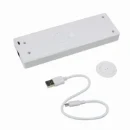 Sensorlux Cabinet Wardrobe Light 180Mm 80Lm 3000K With Dual Ir Hand Wave And Door Sensor Dimmable Rechargeable Battery