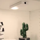 Sensorlux Cabinet Wardrobe Light 180Mm 80Lm 3000K With Dual Ir Hand Wave And Door Sensor Dimmable Rechargeable Battery