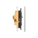 Socket 2 Gang Switched 13A 146 x 86mm Satin Steel Quartz Grey