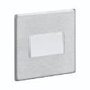 Switch Rocker 1 Gang TP 10A 86X86mm Satin Steel White Insert