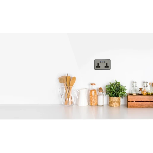 2 Gang Smart Series Socket Stainless Steel