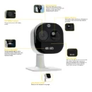 Camera HD1080 Wifi Outdoor Camera White IP65 Infrared LED