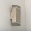 Wall Light Square Up+Down 3000K LED IP67 2 x 3W Stainless Steel