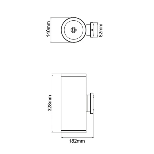 Wall Light Up+Down LED 3000K 2 x 24W Antrhacite