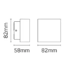 Luminaire Surface LED Up/Down IP54 5W 96Deg White
