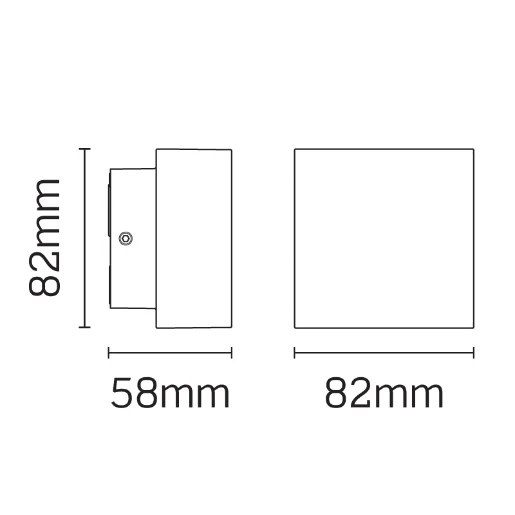 Luminaire Surface LED Up/Down IP54 5W 96Deg White