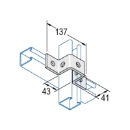Bracket U Shape 5 Hole 137 x 41mm Hot Dipped Galvanised