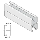 Channel Back To Back Plain Deep 41 x 41mm 6m Pregalvanised Steel