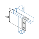 Angle Fitting Steel 104 x 41mm