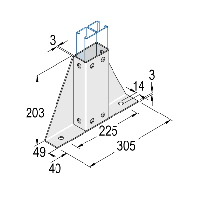 Base Fitting Hot Dipped Galvanised For Backtoback Channel