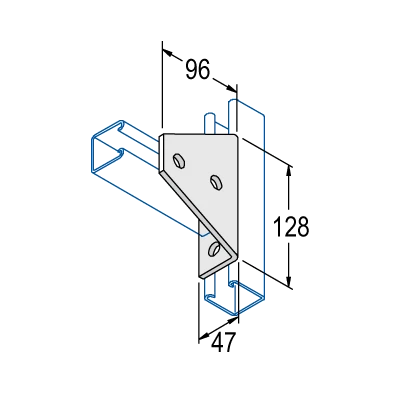 Bracket 90° 5 Hole 137X98X47mm Hdg