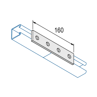 Plate Flat 4 Hole 184mm Hdg