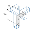 Bracket 90° Angle 4 Hole 104 x 89mm Steel Hot Dipped Galvanised [Pack=10]