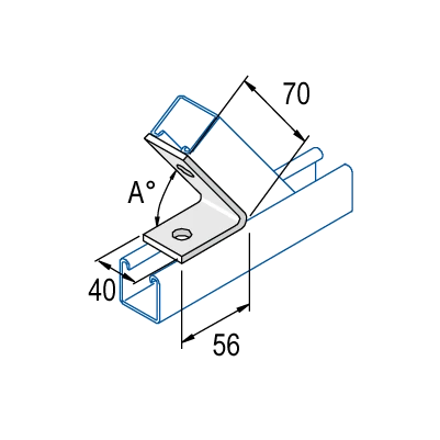 Bracket 75° 2 Hole 40X64X81mm Steel Hot Dipped Galvanised