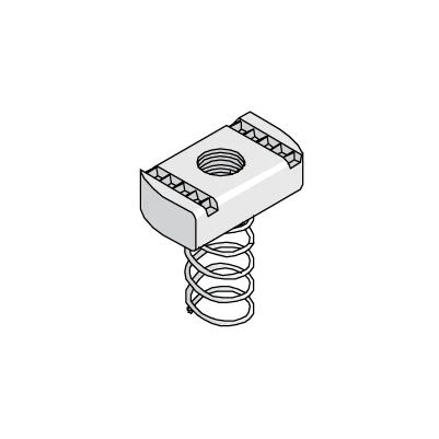 Channel Nut Long Spring M6 Steel Hot Dipped Galvanised [Pack=100]
