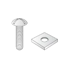 Nut&Bolt Roofing M6X20mm Electro-Zinc Plated