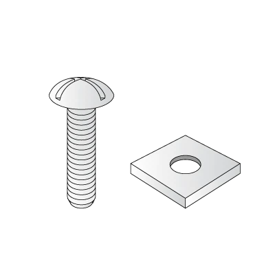 Nut&Bolt Roofing M6X20mm Electro-Zinc Plated