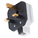 Plug-top 13A White Rubber C/W 13A Fuse