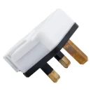Plug-top 13A White Rubber C/W 13A Fuse