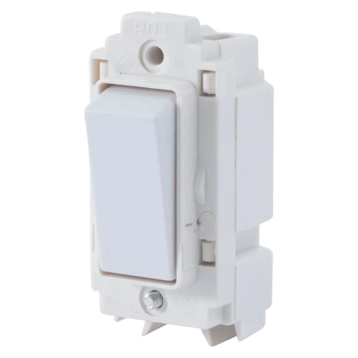 Gridswitch Single Pole 2 Way 20A Moulded White