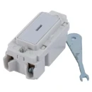 Gridswitch Key Switch Double Pole 20A White