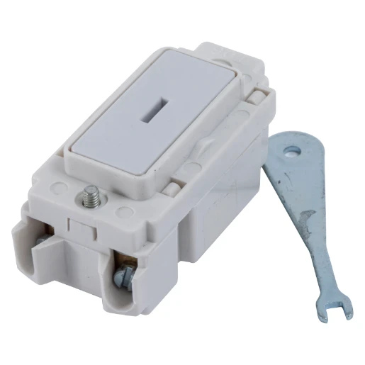Gridswitch Key Switch Double Pole 20A White