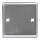 Blank Plate 1 Gang Decorative Brushed steel