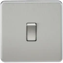 Screwless 10AX 1G 2-Way Switch - Brushed Chrome