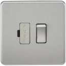 Screwless 13A Switched Fused Spur Unit - Brushed Chrome
