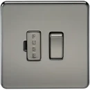 Screwless 13A Switched Fused Spur Unit - Black Nickel