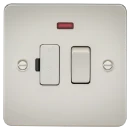 Flat Plate 13A switched fused spur unit with neon - pearl