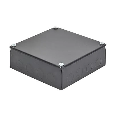 Adaptable Box Knockouts 150X150X50mm Black Enamel