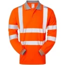 Rail Spec Long Sleeve Polo Shirt Large Orange