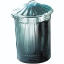 450mm Galvanised Steel Dustbin & Lid