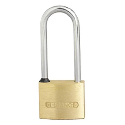 Medium Security Heavy Long Shackle 40mm Brass Chrome Padlock
