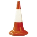 Road Cone 1 Part Sand Weighted 750mm Orange/White