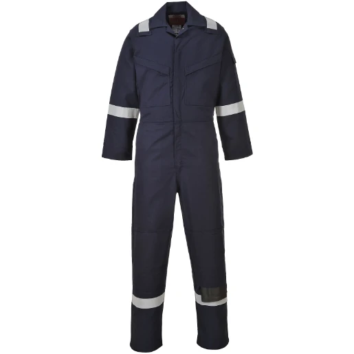 Flame-Resistant AntI-Static Coverall Regular Fit XL Navy