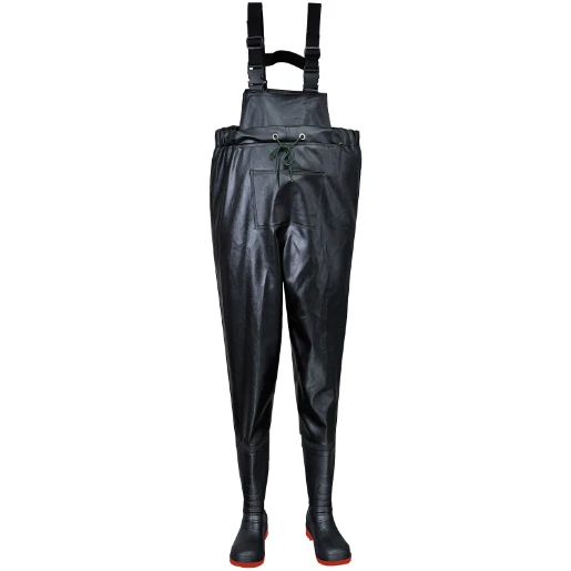 Steelite FW74 PVC/Nitrile S5 Safety Chest Waders Size 7 Black