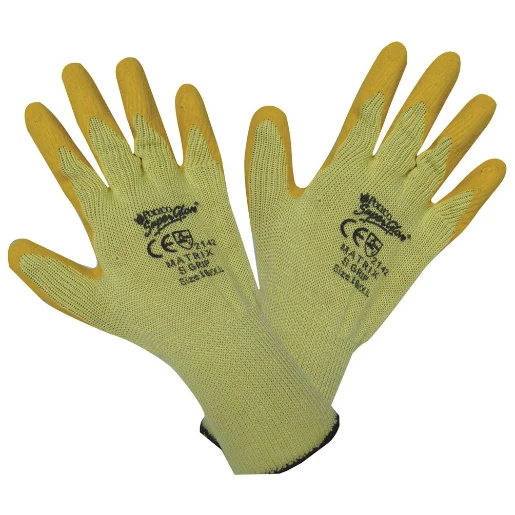 Gloves Matrix S Grip Reflex Size 9 Latex Orange Yellow