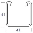 Channel Support Slotted Deep 41 x 41mm x 3m Pre-Galvanised Steel