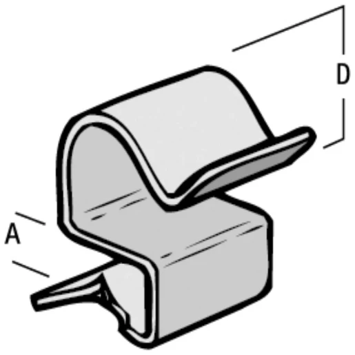 Britclips Cable Run Clip Spring Steel 8-12mm x 7-9mm 25/Pack