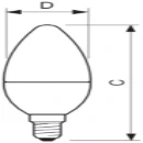 MASTER LED CLEAR CANDLE 5.5W/6W 40W E14 SES DIMTONE