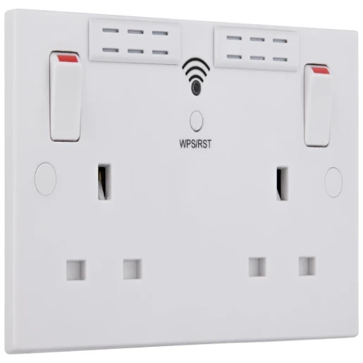 Socket Switched 2G+Wi-Fi Repeater 13A White