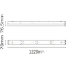 Batten LED Single Emergency 23W 4000K 2800lm IP20 4Ft