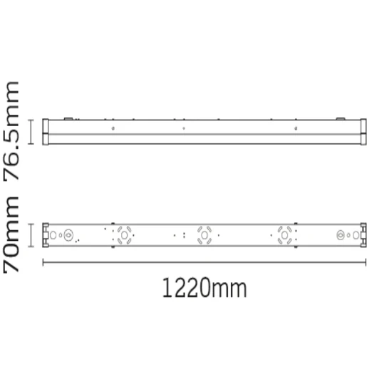 Batten LED Single Emergency 23W 4000K 2800lm IP20 4Ft